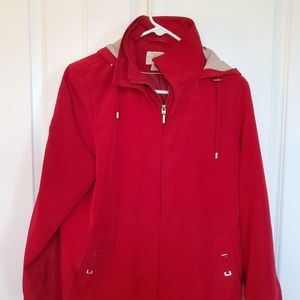 Red rain jacket